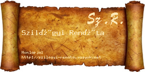 Szilágyi Renáta névjegykártya