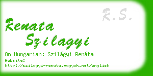 renata szilagyi business card